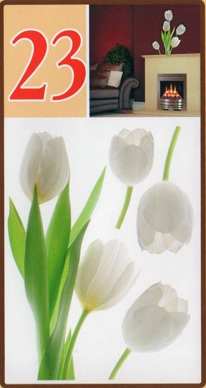 Наклейка декоративная АртДекор №23 Белые тюльпаны