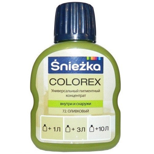 Универсальный пигментный концентрат Colorex Sniezka 72 оливковый 100 мл (103719), Оливковый