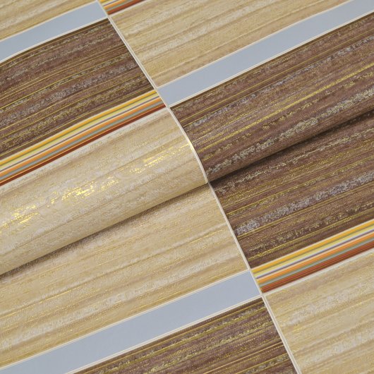 Шпалери вінілові на паперовій основі супер-мийка Слов'янські шпалери Expromt В49,4 Ківі 2 коричневий 0,53 х 10,05м (5741-12)