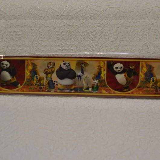 Бордюри для шпалер дитячі Панда кунг-фу ширина 5.5 см (104937), Різні кольора