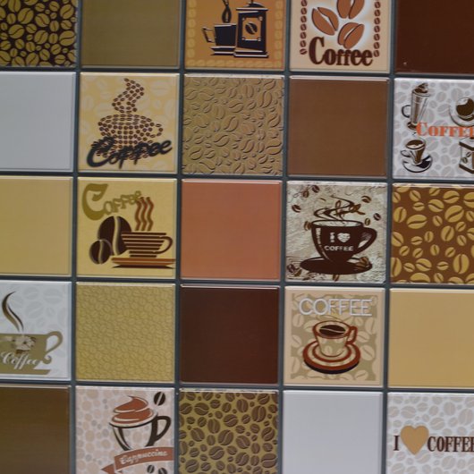 Панель стеновая декоративная пластиковая мозаика ПВХ "Кофе с молоком Коричневый" 954 мм х 480 мм, Коричневый, Коричневый
