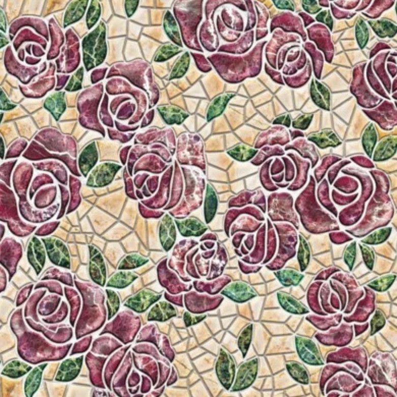 Панель стеновая декоративная пластиковая ПВХ "Каменная роза" 962 мм х 484 мм, Бежевый, Бежевый