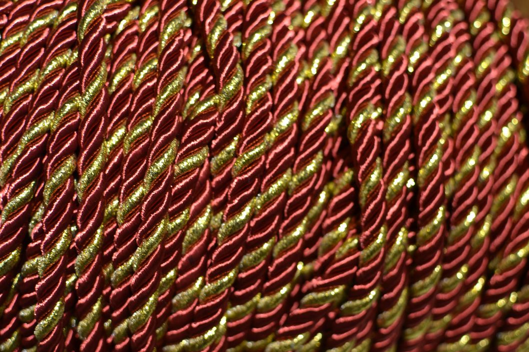 Шнур декоративний кант для натяжних стель Бордове золото бордовий 0,010 х 1м