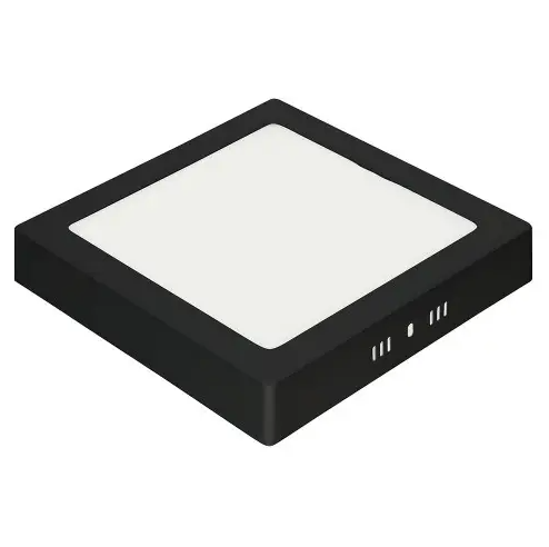 Світлодіодний світильник накладний чорний квадрат LED 18W 6400K 1300lm 100-265v 211мм 016-026-0018-050 ARINA-18, Черный, Чорний
