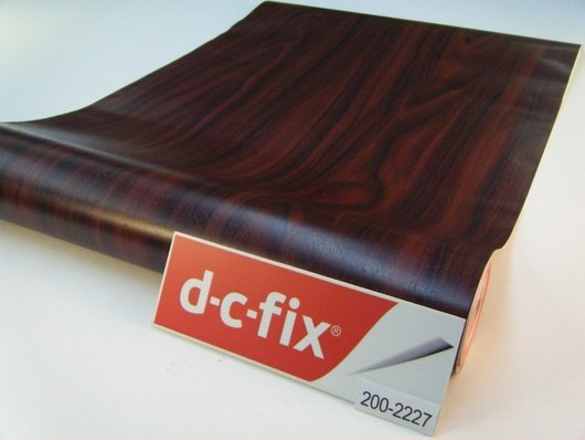 Самоклейка декоративная D-C-Fix Махагон темный красно-коричневый полуглянец 0,45 х 1м (200-2227), Коричневый