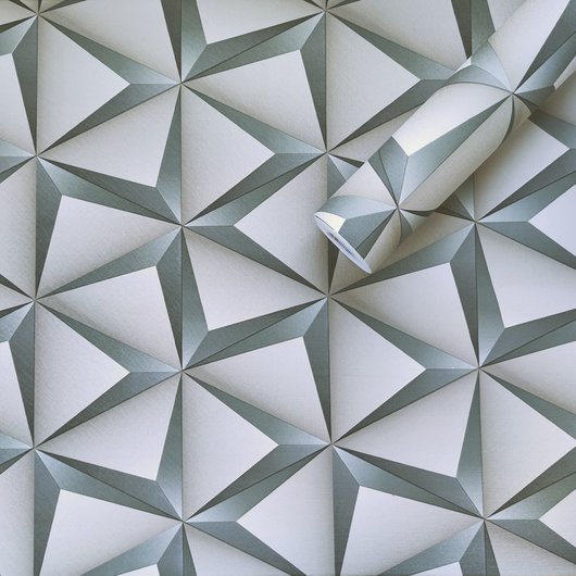 Самоклеющаяся декоративная пленка 3D треугольники 0,45Х10М (KN-X0205-2), серый, серый
