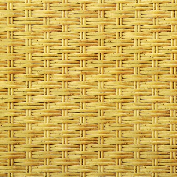 Панель стінова декоративна пластикова ротанг ПВХ "Бук" 946 мм х 487 мм, Жовтий, Жовтий