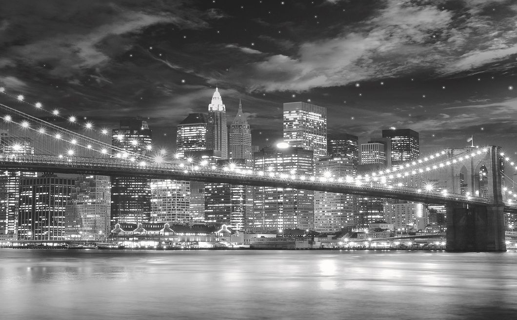 Фотообои простая бумага Бруклинский мост 16 листов 196 см х 280 см