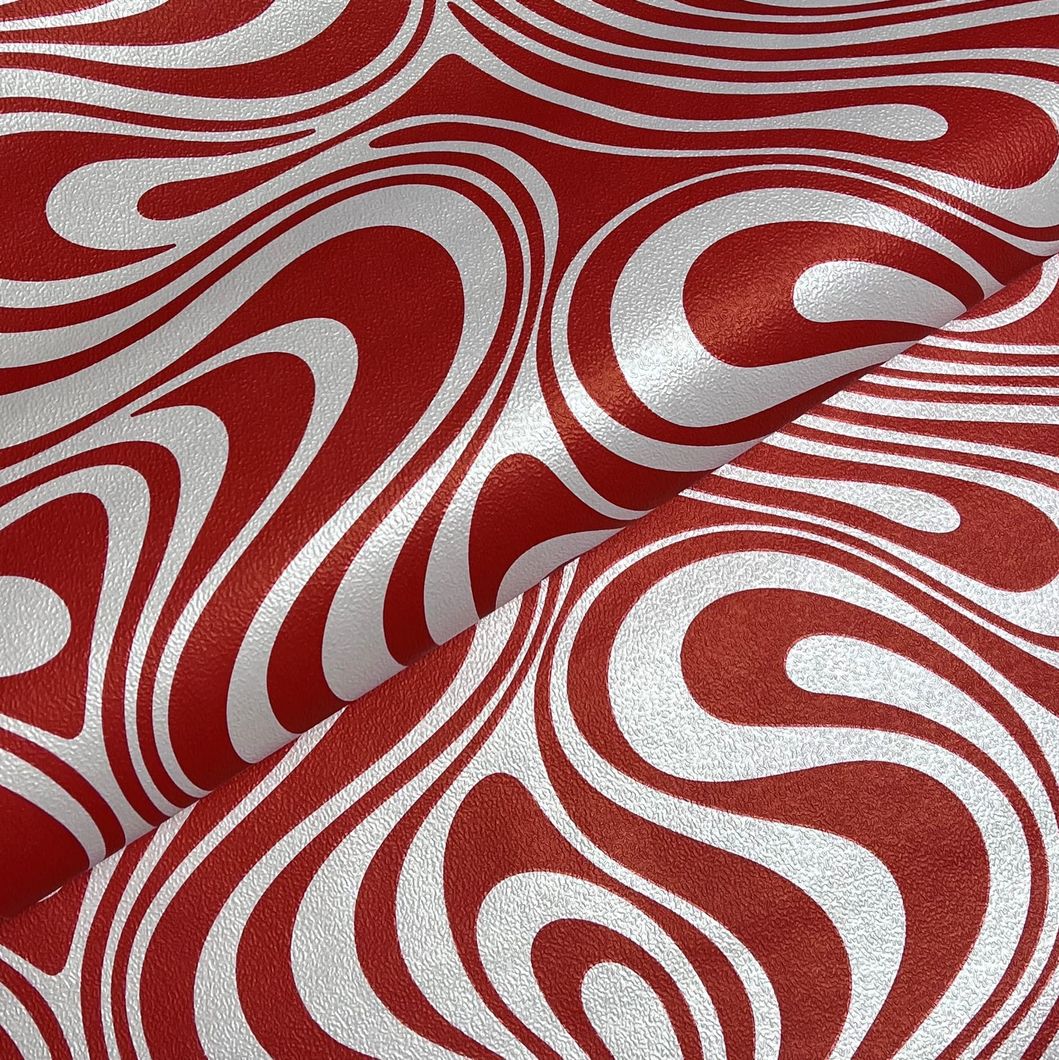 Обои бумажные Шарм Волна красный 0,53 х 10,05м (129-05)