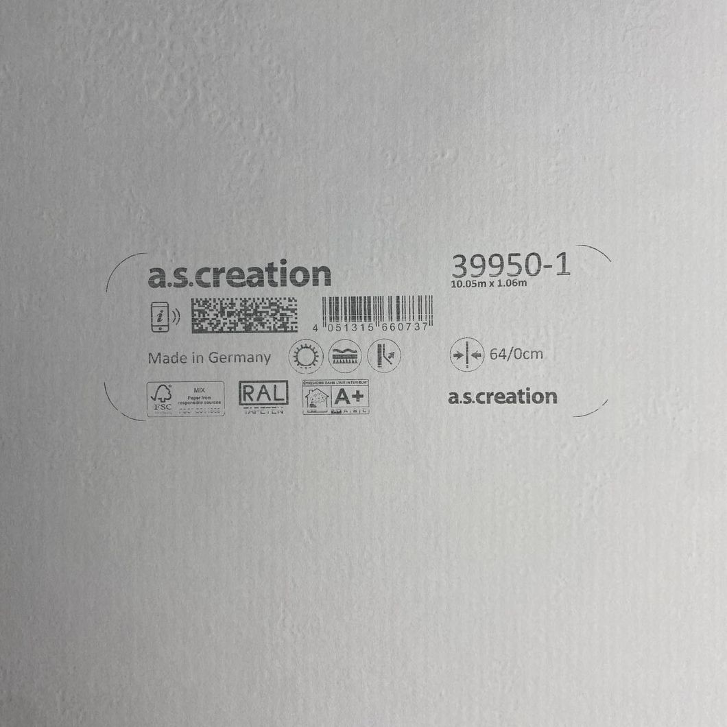 Шпалери вінілові на флізеліновій основі Бежеві AS Creation Deluxe 1,06 х 10,05м (39950-1)