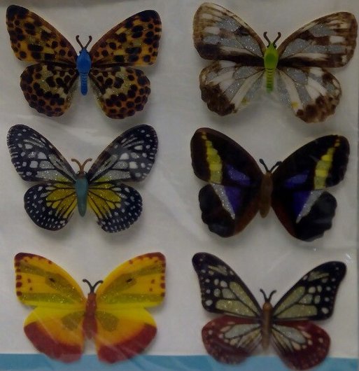 Наклейка декоративна 3D Метелики об'ємні