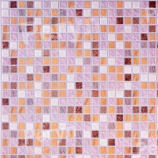 Панель стеновая декоративная пластиковая мозаика ПВХ "Песок Савоярский" 956 мм х 480 мм, Розовый, Розовый