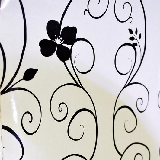 Самоклейка декоративна Hongda Вензелі білий глянець 0,45 х 1м, Білий, Білий