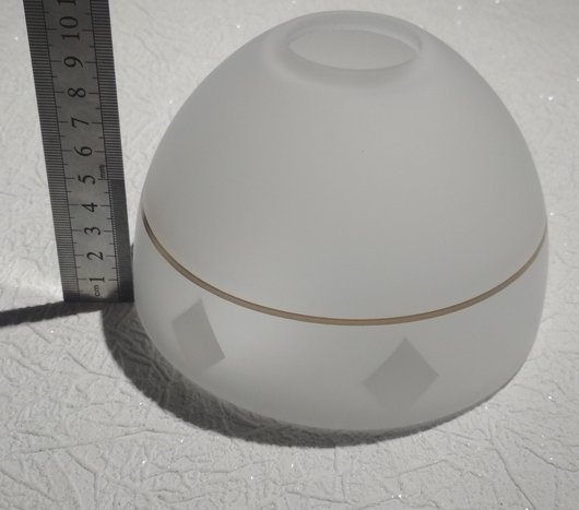 Плафон люстри діаметр верхнього отвору 4,2 см висота 11 см, Білий