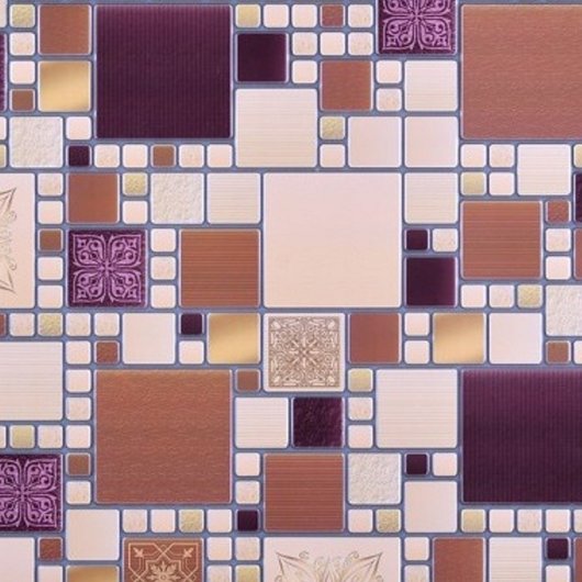 Панель стінова декоративна пластикова мозаїка ПВХ "Модерн амарантовий" 954 мм х 478 мм, Фіолетовий