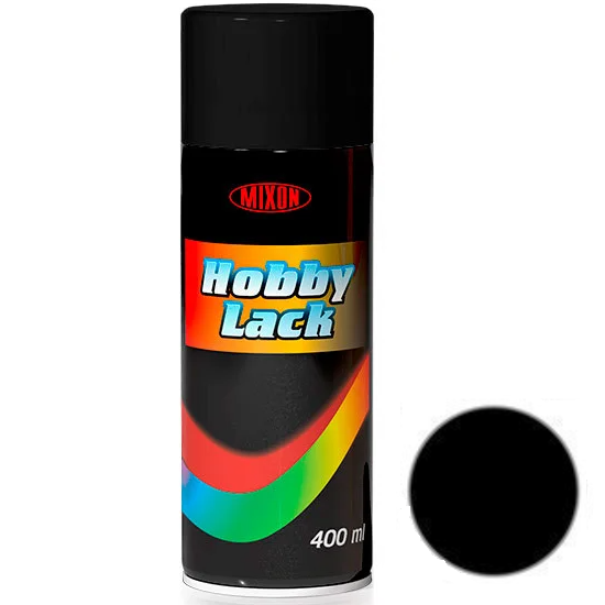Краска спрей HOBBY LACK 400 мл черный глянцевый цвет №55