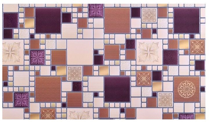 Панель стеновая декоративная пластиковая мозаика ПВХ "Модерн Амарантовый" 954 мм х 478 мм, Фиолетовый, Фиолетовый