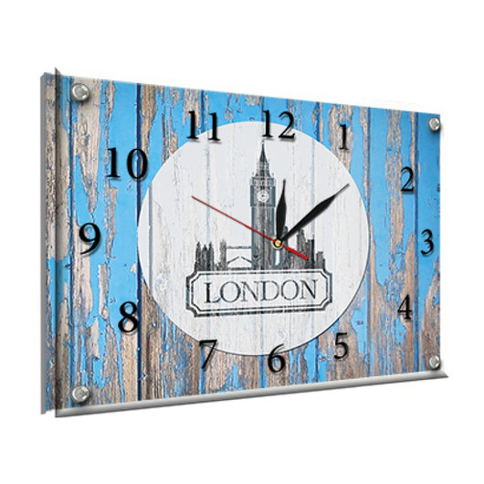 Часы-картина под стеклом Лондон 30 см х 40 см