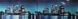 Панель стеновая декоративная пластиковая мозаика ПВХ "Огни большого города" 957 мм х 480 мм, Синий, Синий