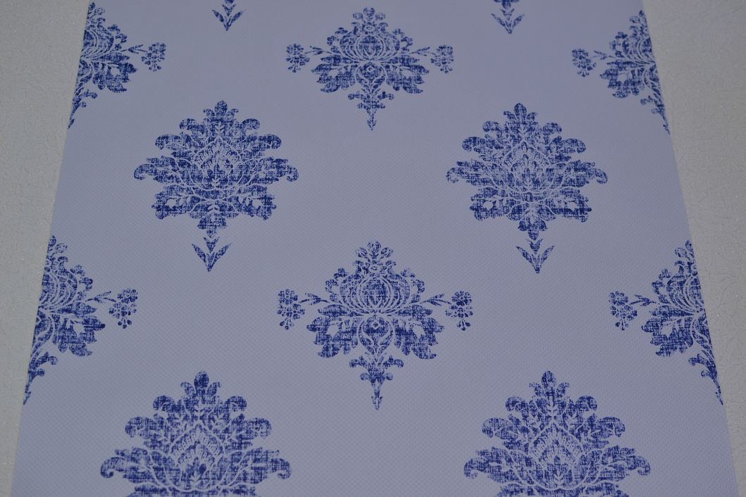 Обои дуплексные на бумажной основе Волдрим Вензель голубой 0,53 х 10,05м (2513-7)