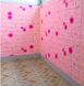 Панель стінова самоклеюча декоративна 3D під світло-рожевий цегла Кульбабка 700х770х5мм, Рожевий