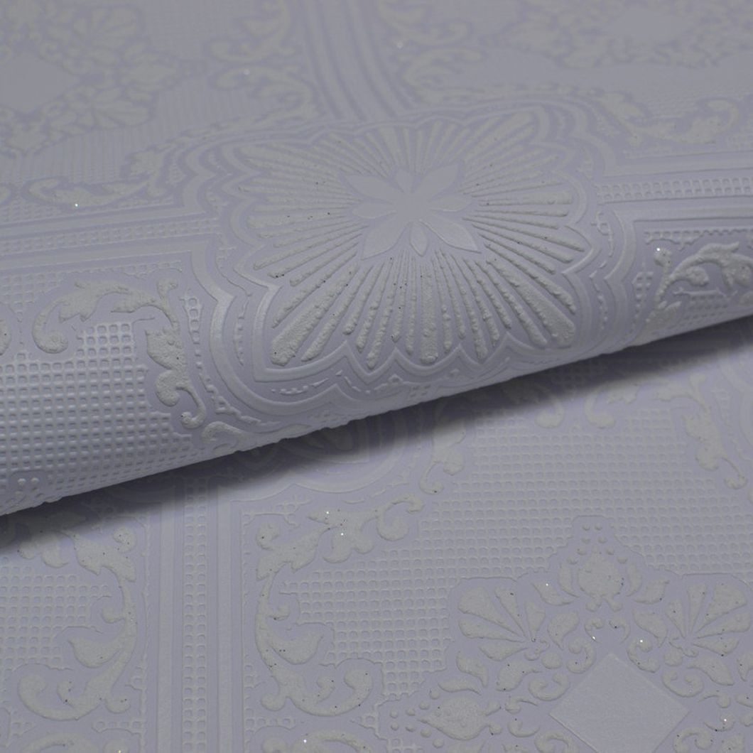 Обои виниловые на бумажной основе Славянские обои Comfort В47,4 Марлен белый 0,53 х 10,05м (135-01)