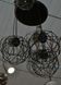 Люстра Лофт подвесная плафоны металические 3 лампы, Черный