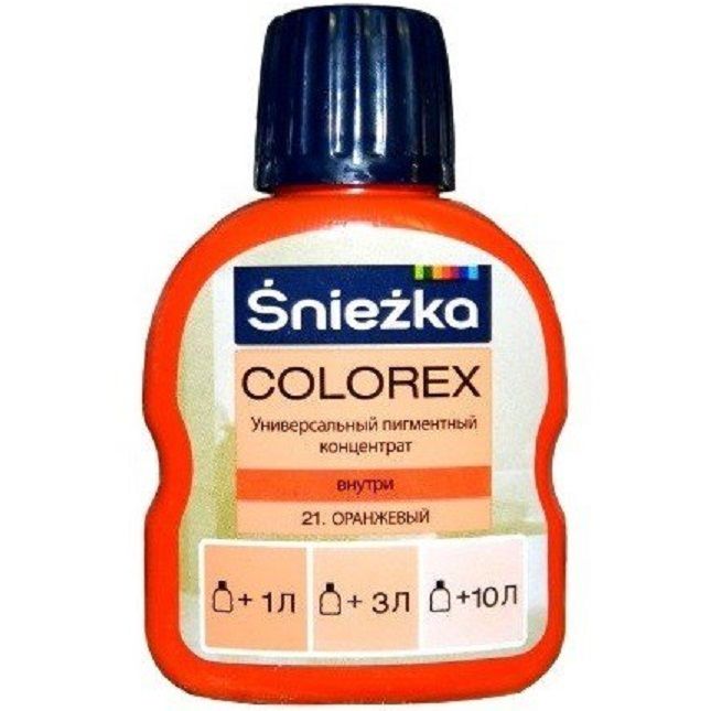 Универсальный пигментный концентрат Colorex Sniezka 21 оранжевый 100 мл, Оранжевый, Оранжевый