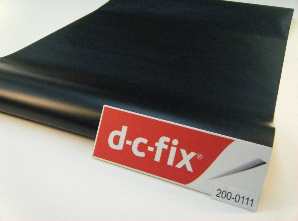 Самоклейка декоративна D-C-Fix Schwarz чорний матовий 0,45 х 15м, Черный, Чорний