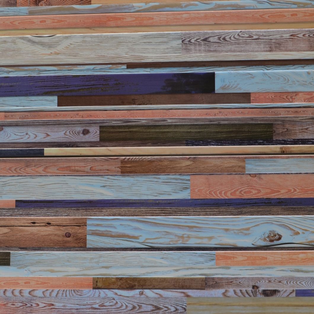 Панель стеновая декоративная пластиковая ПВХ "Амбарная доска" 957 мм х 480 мм, Разные цвета, Разные цвета