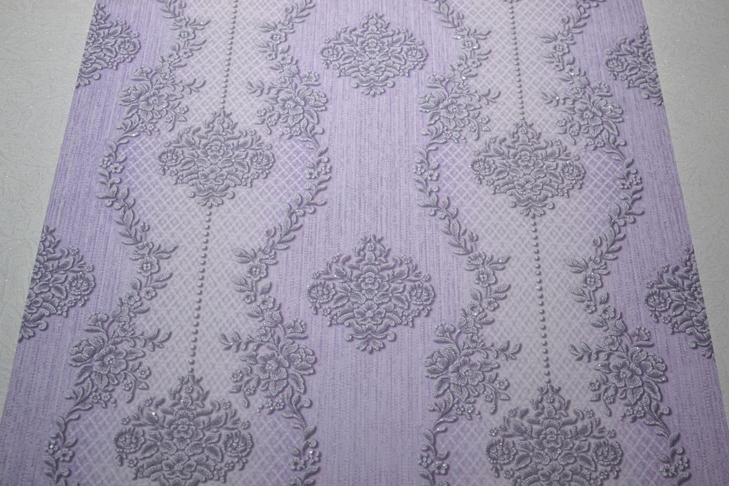 Шпалери акрилові на паперовій основі Слов'янські шпалери Garant В76,4 Флора фіолетовий 0,53 х 10,05м (5227-06)