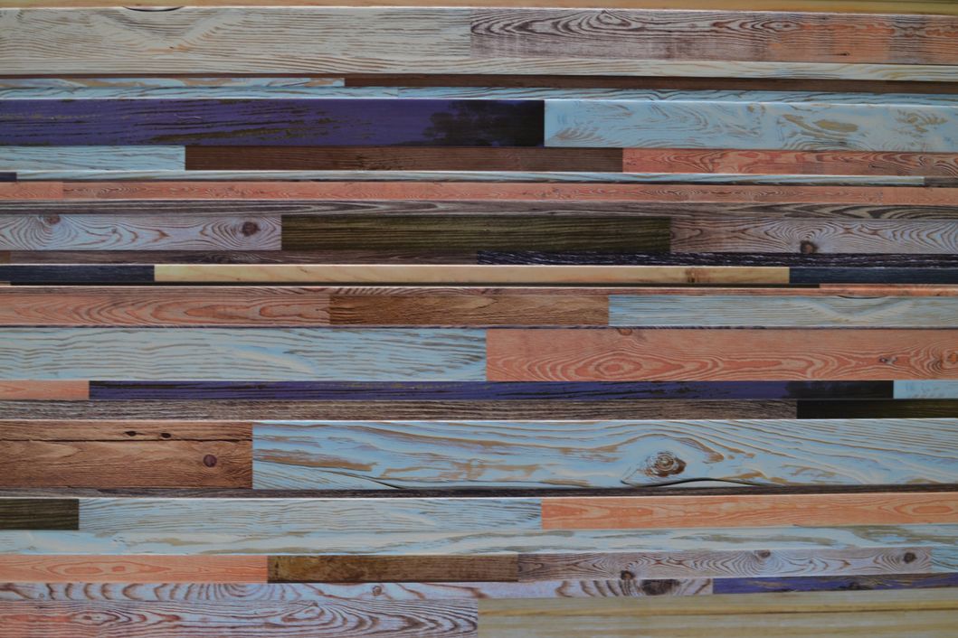 Панель стінова декоративна пластикова ПВХ "Амбарна дошка" 957 мм х 480 мм, Разные цвета, Різні кольора
