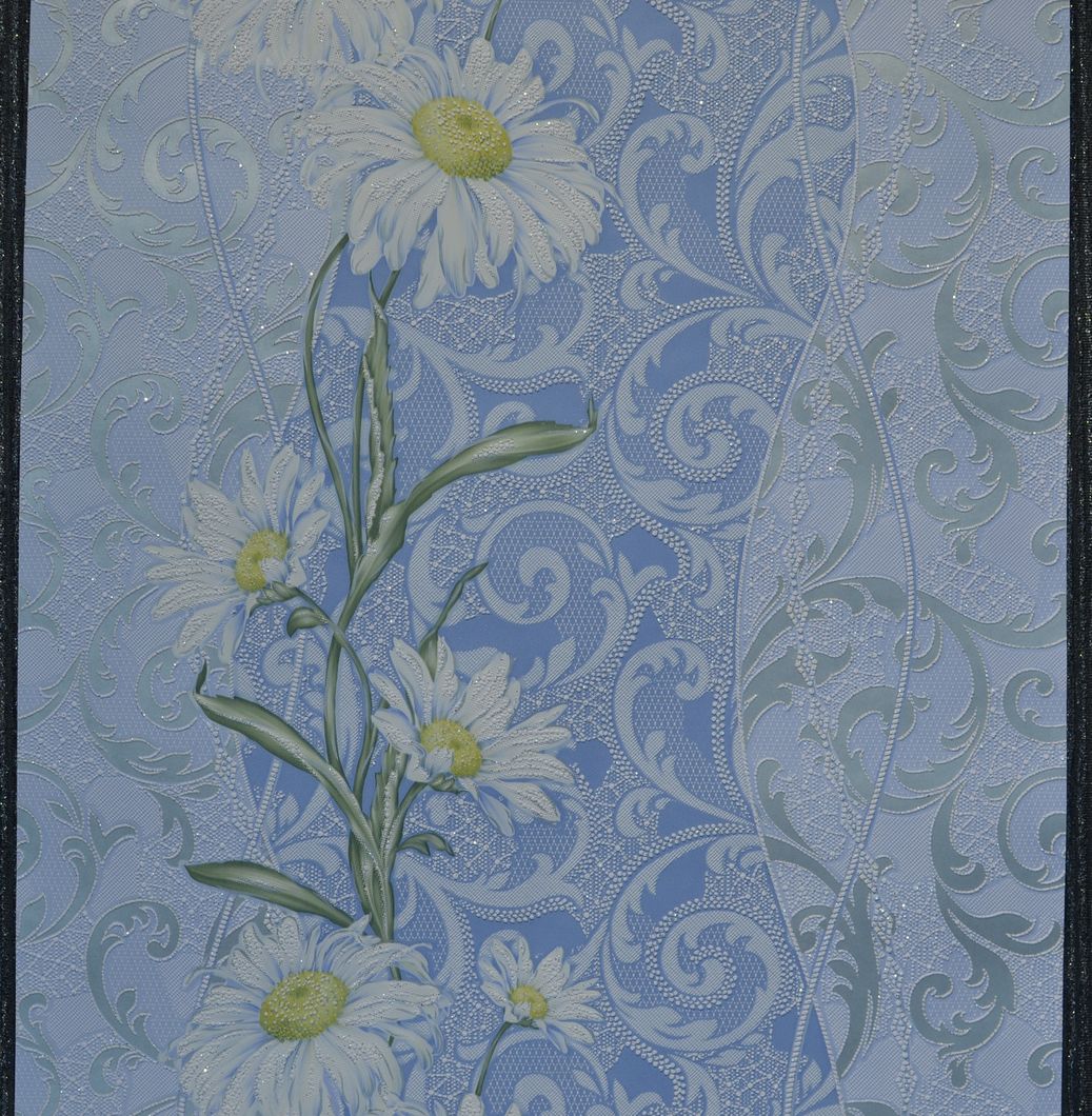 Шпалери акрилові на паперовій основі Слов'янські шпалери Garant В76,4 Ромашки блакитний 0,53 х 10,05м (7134-03)