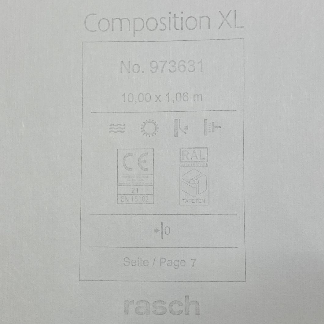 Шпалери вінілові на флізеліновій основі Rasch Composition сіро-коричневий 1,06 х 10,00м (973631)