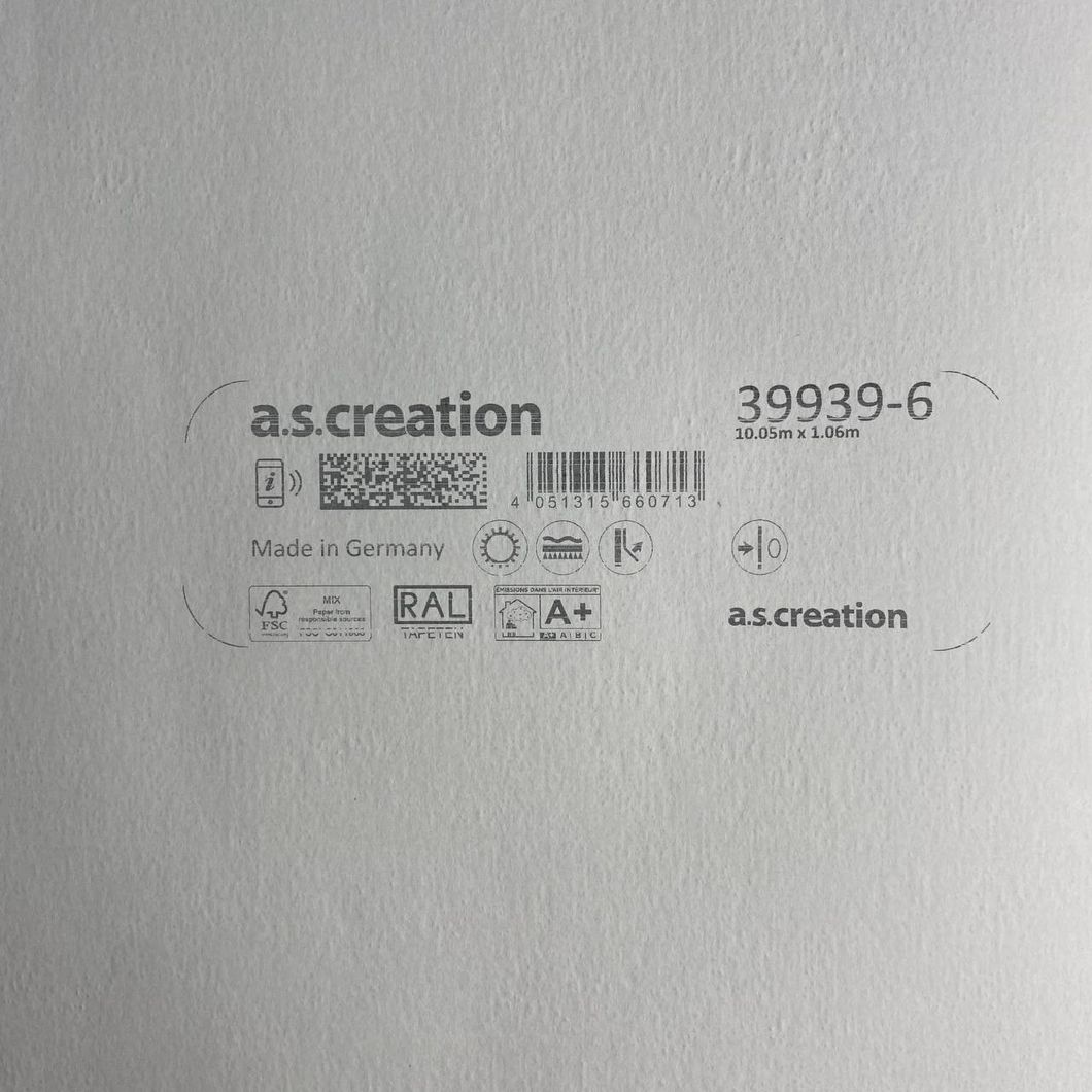 Обои виниловые на флизелиновой основе Бежевые AS Creation Deluxe 1,06 х 10,05м (39939-6)