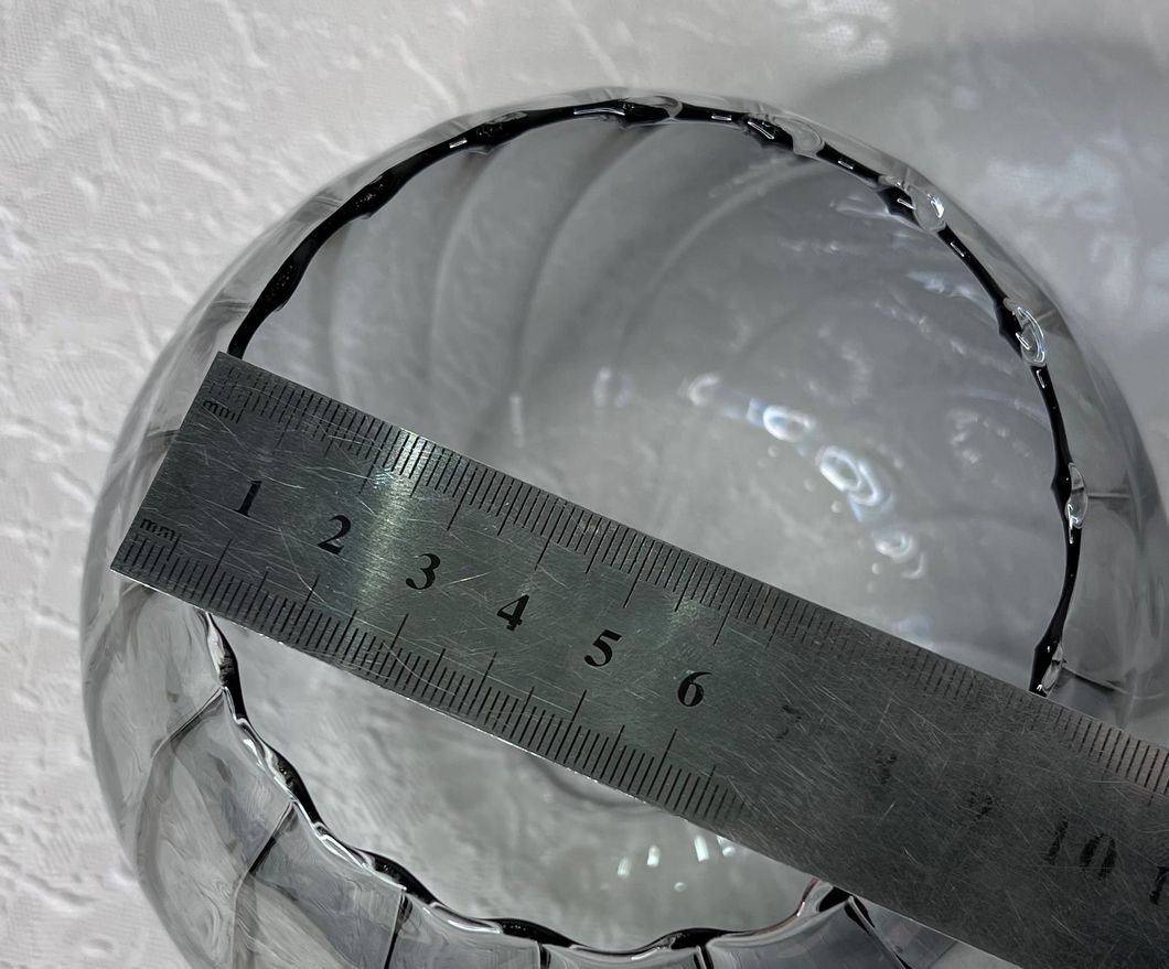 Плафон для люстры диаметр верхнего отверстия 3,1 см высота 11 см, серый