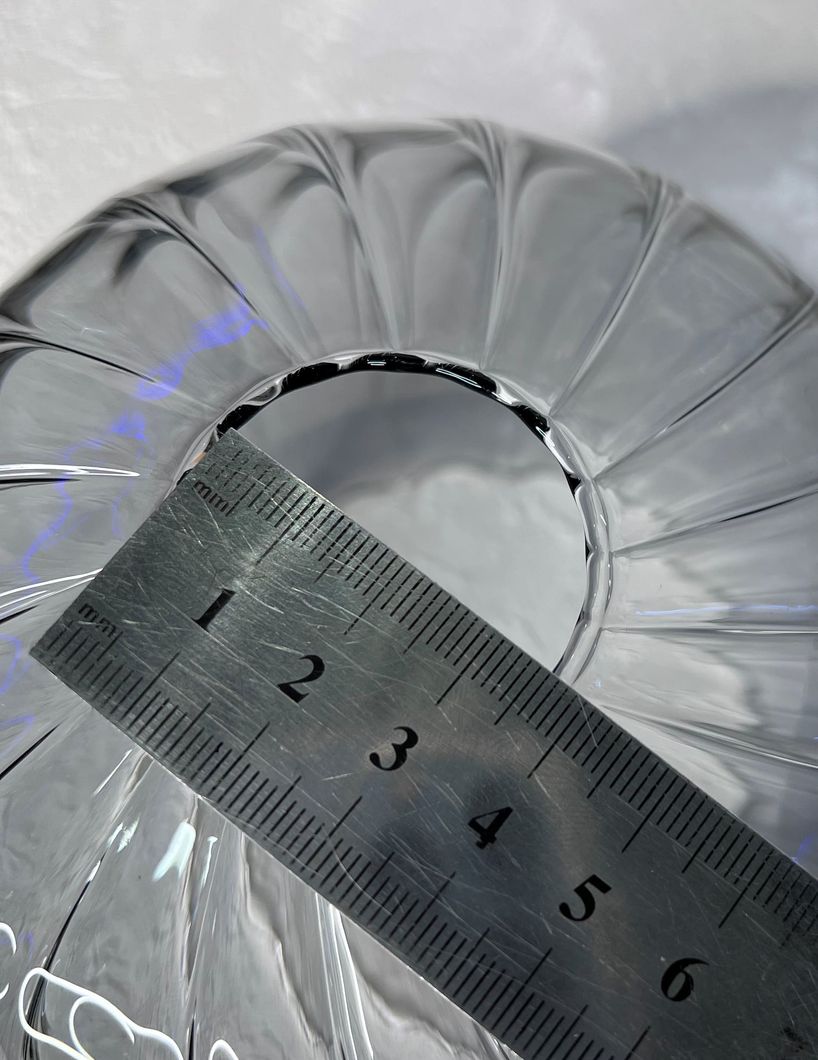 Плафон для люстри діаметр верхнього отвору 3,1 см висота 11 см, серый