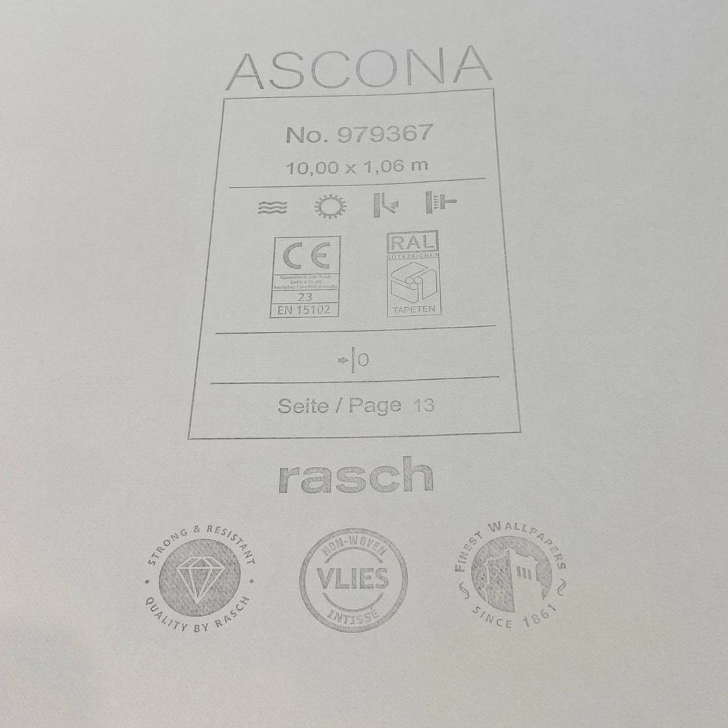 Обои виниловые на флизелиновой основе бежевый Rasch Sky Ascona 1,06 х 10,05м (979367)