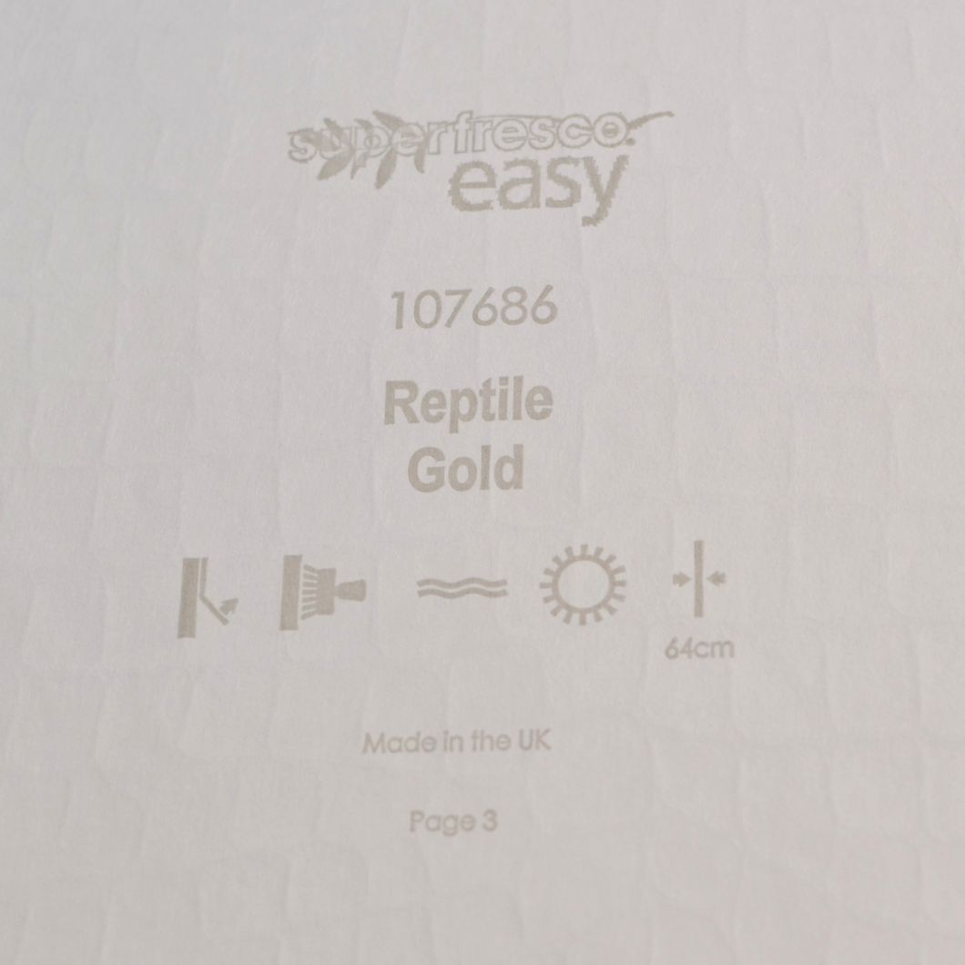 Обои виниловые на флизелиновой основе Superfresco Easy Reptile Gold золотой 0,53х10,05 (107686)