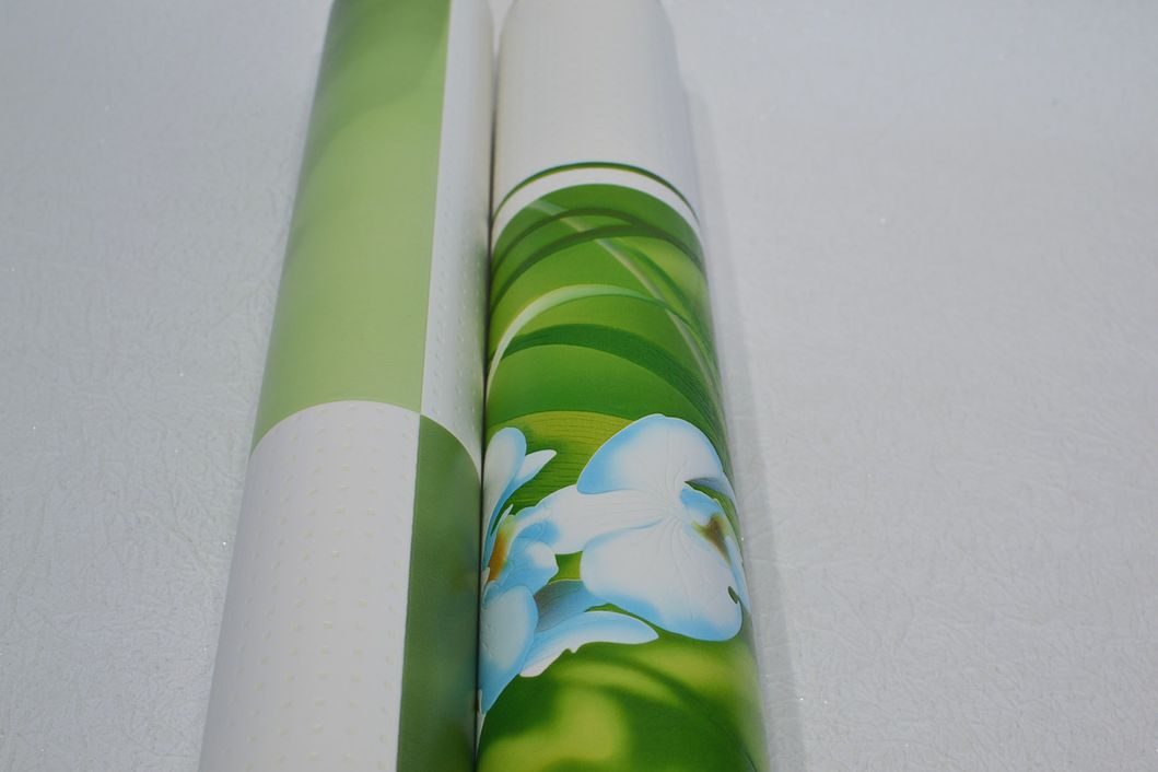 Обои виниловые на бумажной основе супер мойка Эксклюзив зелёный 0,53 х 10,05м (850-13)