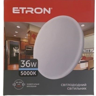 Светильник светодиодный Etron Decor Power 36W 5000К круг USD (1-EDP-617), Белый