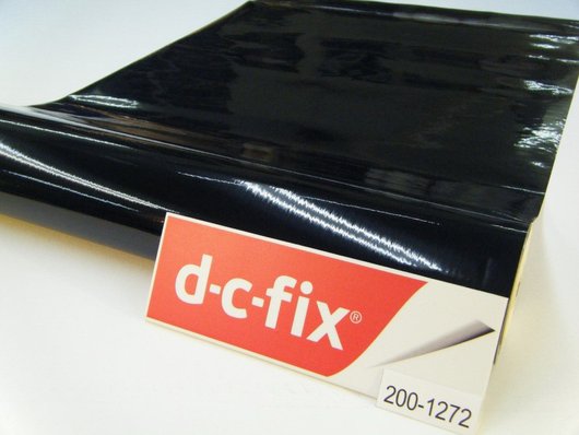 Самоклейка декоративна D-C-Fix Однотонна чорний глянець 0,45 х 15м, Черный, Чорний