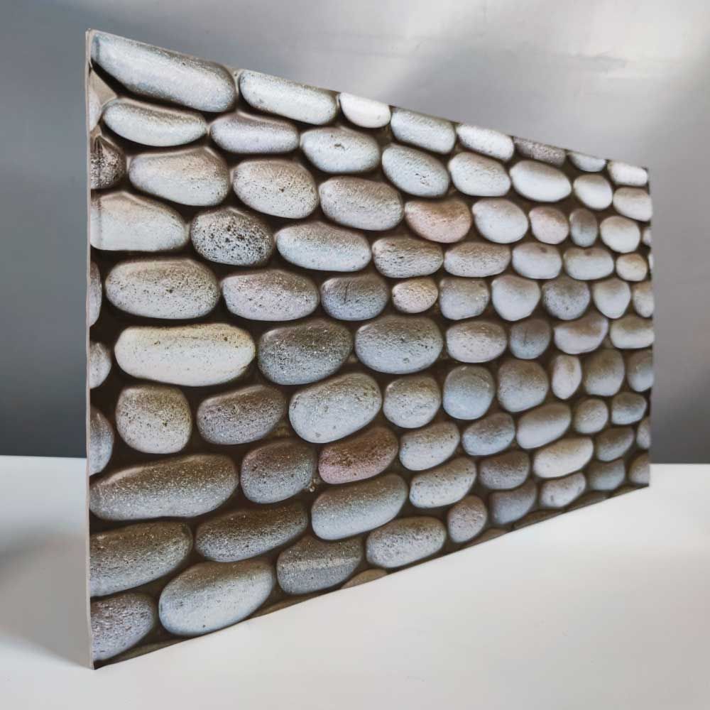 Панель стінова декоративна ПВХ плитка на самоклейці 300Х600Х5ММ, ЦІНА ЗА 1 ШТ. (СПП-700), серый, Сірий
