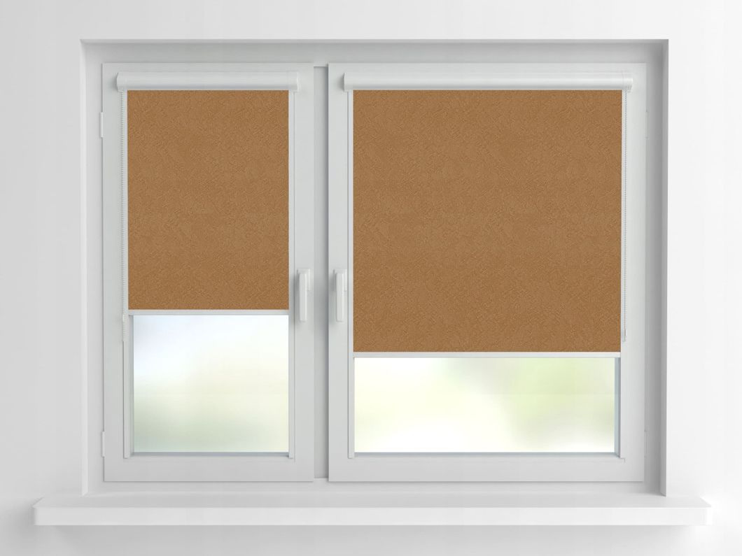 Готовые тканевые ролеты на окна Вода 1827, коричневый (570 х 1250 х 1)