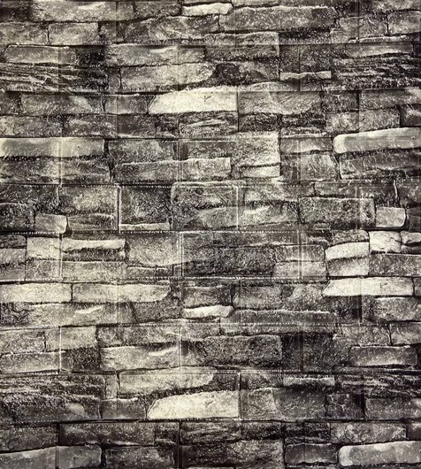 Панель стінова самоклеюча декоративна 77 х 69см, серый, Сірий