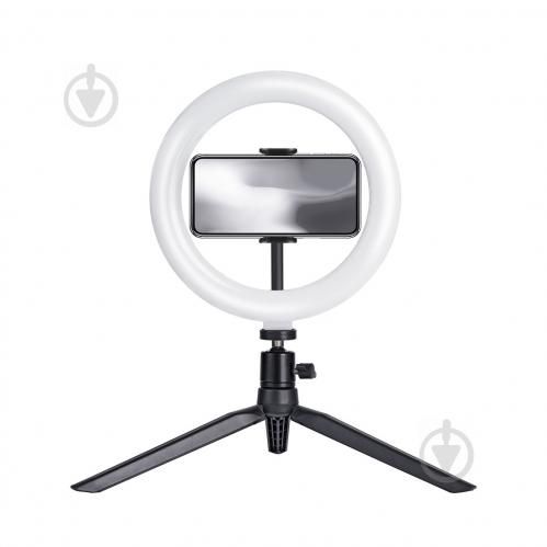 Кільцева селфі лампа на міні штативі Maxus Blogger Ring Light 9W 20D Mini Stand, Черный