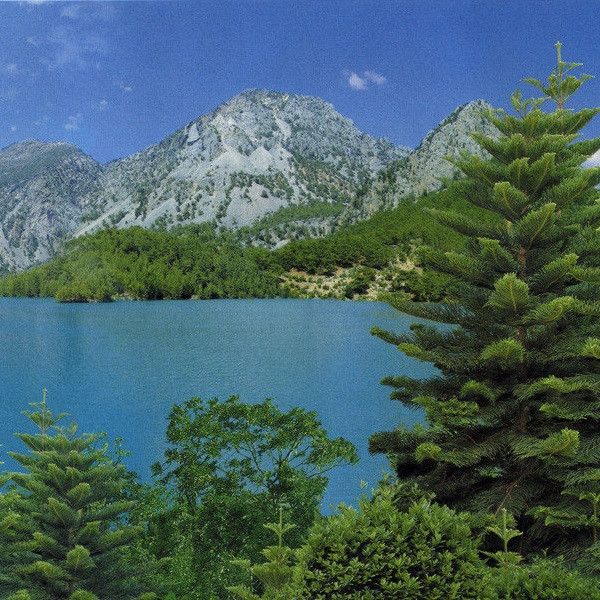 Фотошпалери звичайний папір Смарагдове озеро 20 аркушів 194 см х 335 см