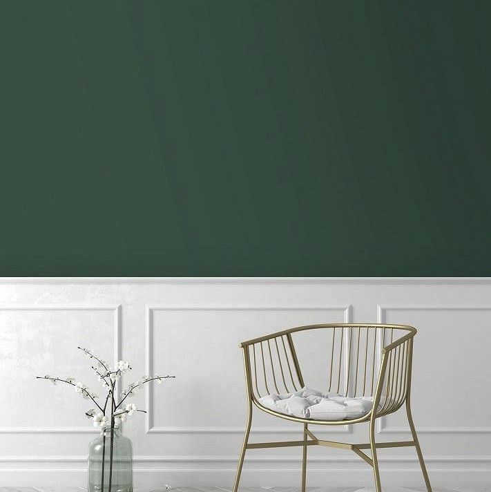 Обои виниловые на флизелиновой основе Superfresco Easy SFE Uni Elegant Leaves Dark Green зеленый 0,53х10,05 (106414)
