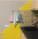 Панель стінова самоклеюча декоративна 3D під цеглу Жовтий 700х770х5мм, Жовтий