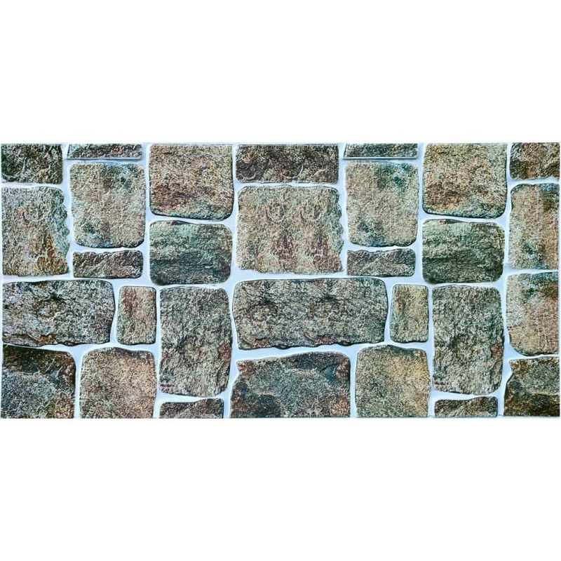 Панель стінова декоративна пластикова плитка ПВХ "Камінь" 953 мм х 478 мм (п1092), Коричневий, Коричневий